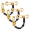 Built Industrial Stainless Steel Door Chain Lock - 7.2-Inch, 3-Pack, Gold - Slide-Type Safety Chain with Faux Leather Sleeve for Door & Window Security